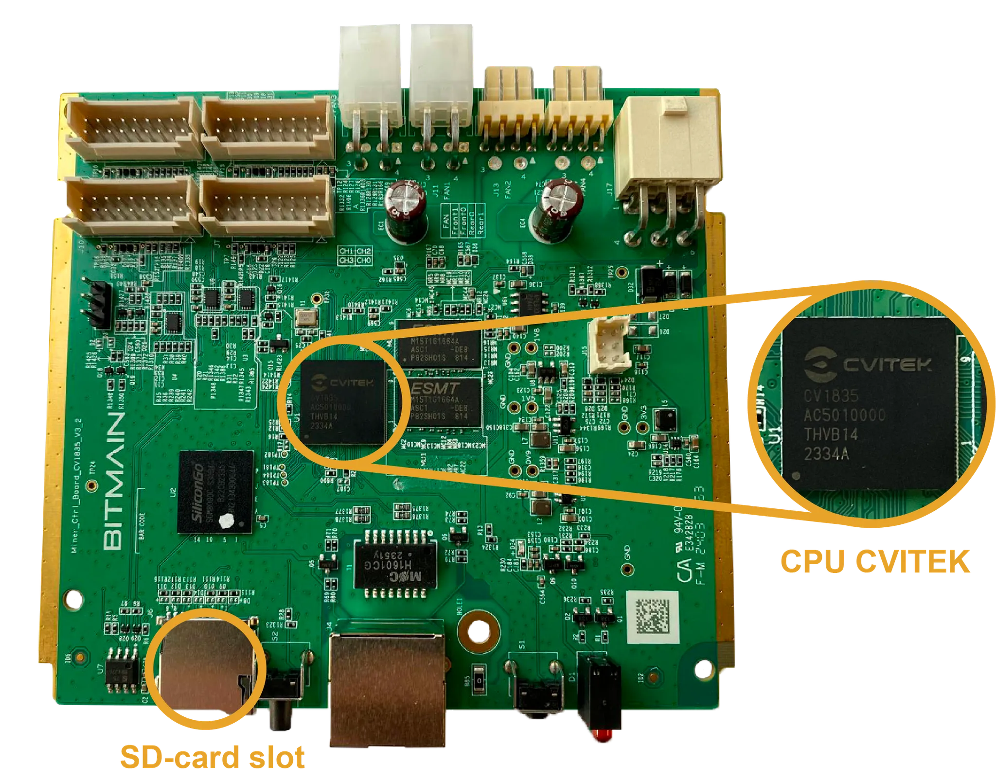 CVitek Antminer control board and identifying features