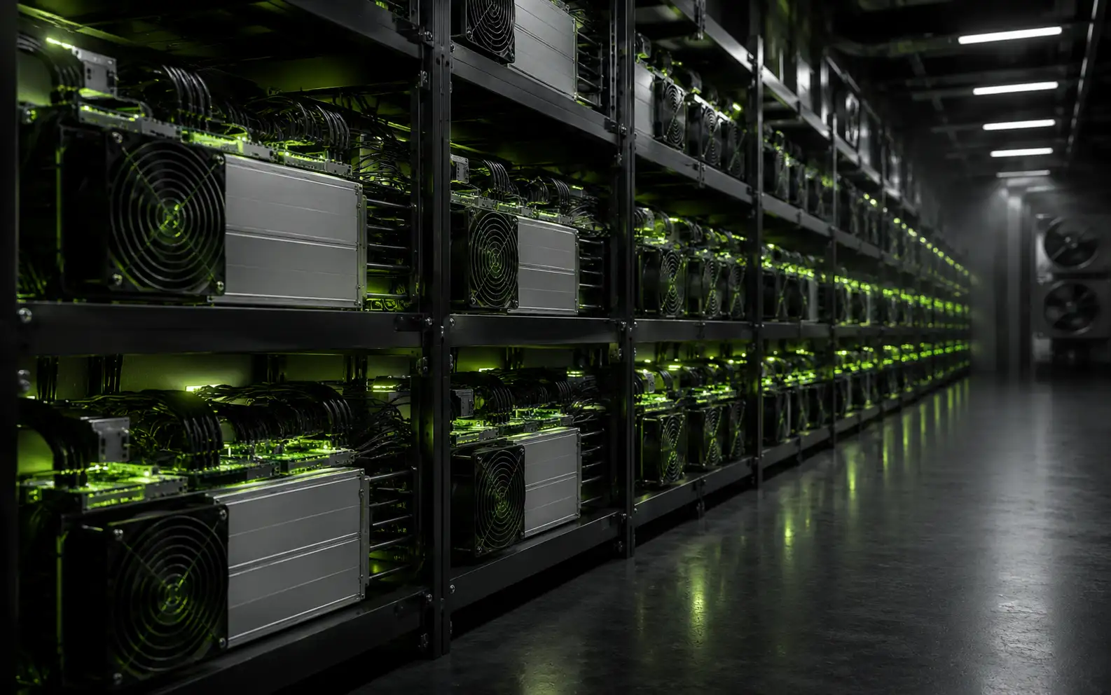 Mining farm monitored with the firmware
