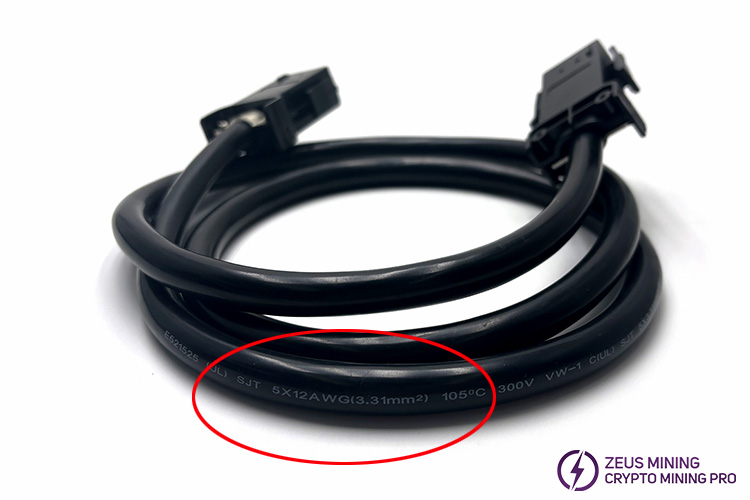 Antminer S21 Imm T21 P33 Power Cord - Image 4